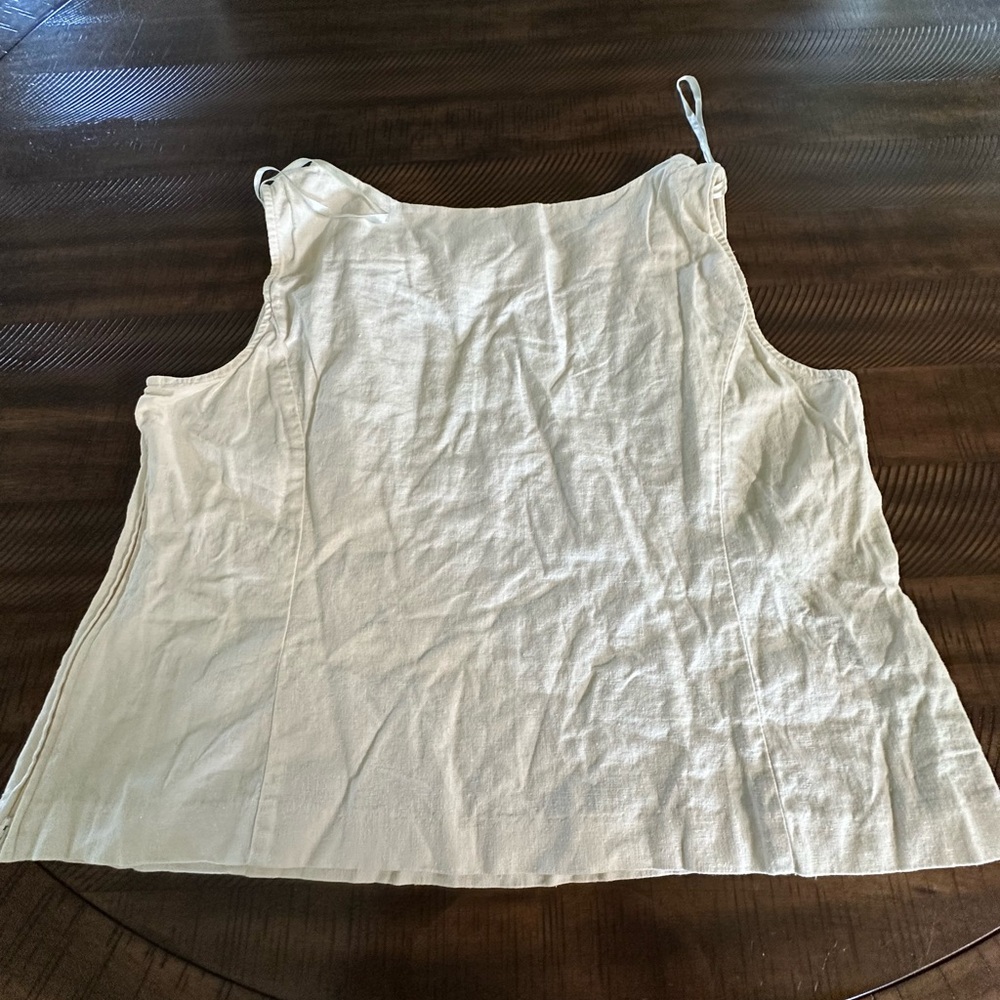 Sag Harbor White Fitted Sleeveless Camisole